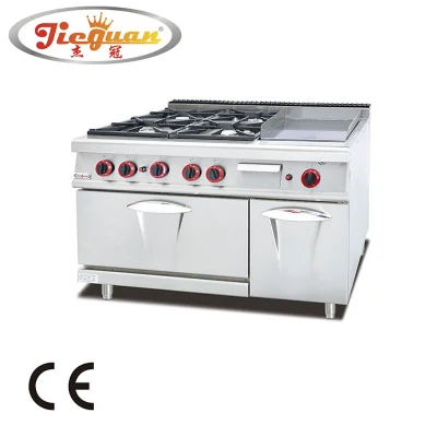 Cucina a gas in acciaio inox con 4