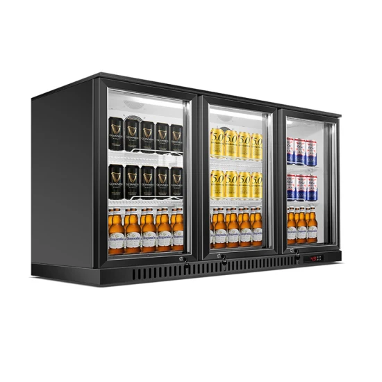 Frigo da bar a 3 porte sottobanco frigorifero per birra refrigeratore da bar posteriore in acciaio inox