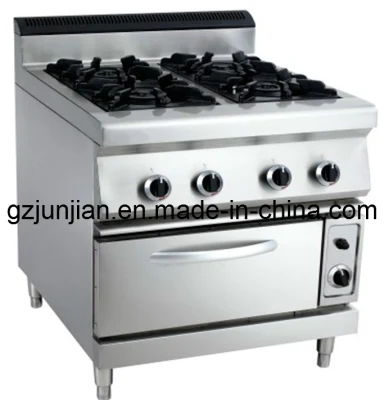 Forno Combinato Serie Cucina Commerciale Professionale 4 Fuochi Cottura a Gas Gamma Prezzi